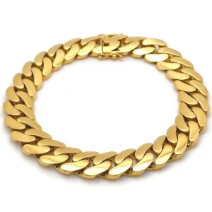 14k Hollow Miami Cuban Link Bracelet 11.5mm