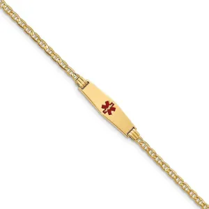 14K Yellow Gold Anchor Link Medical ID Bracelet