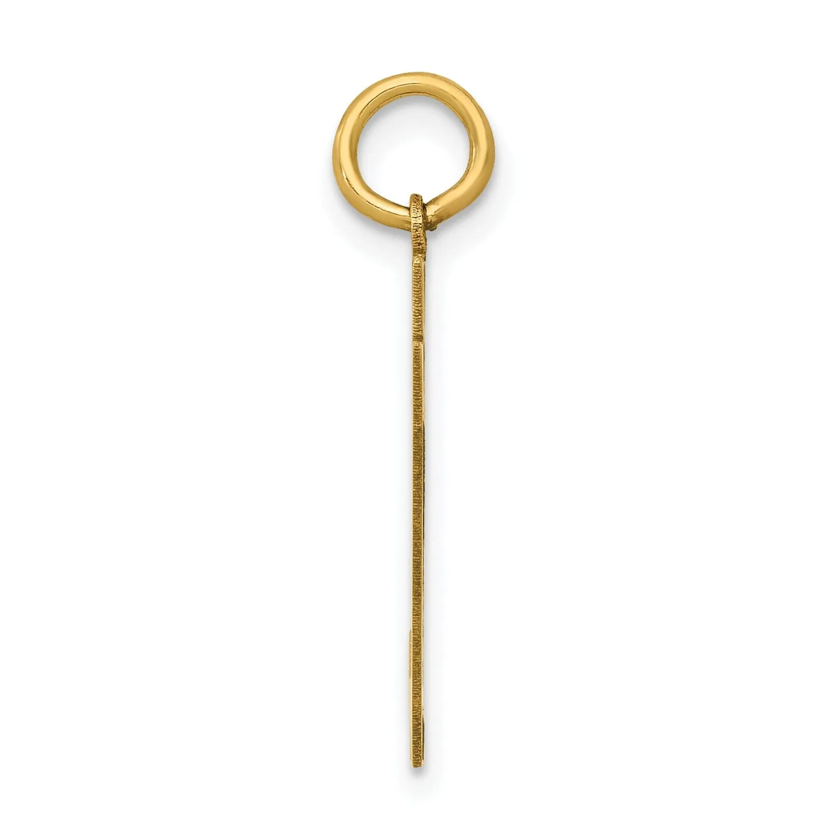 14K Yellow Gold Polished Finish Medium Size Number 97 Charm Pendant