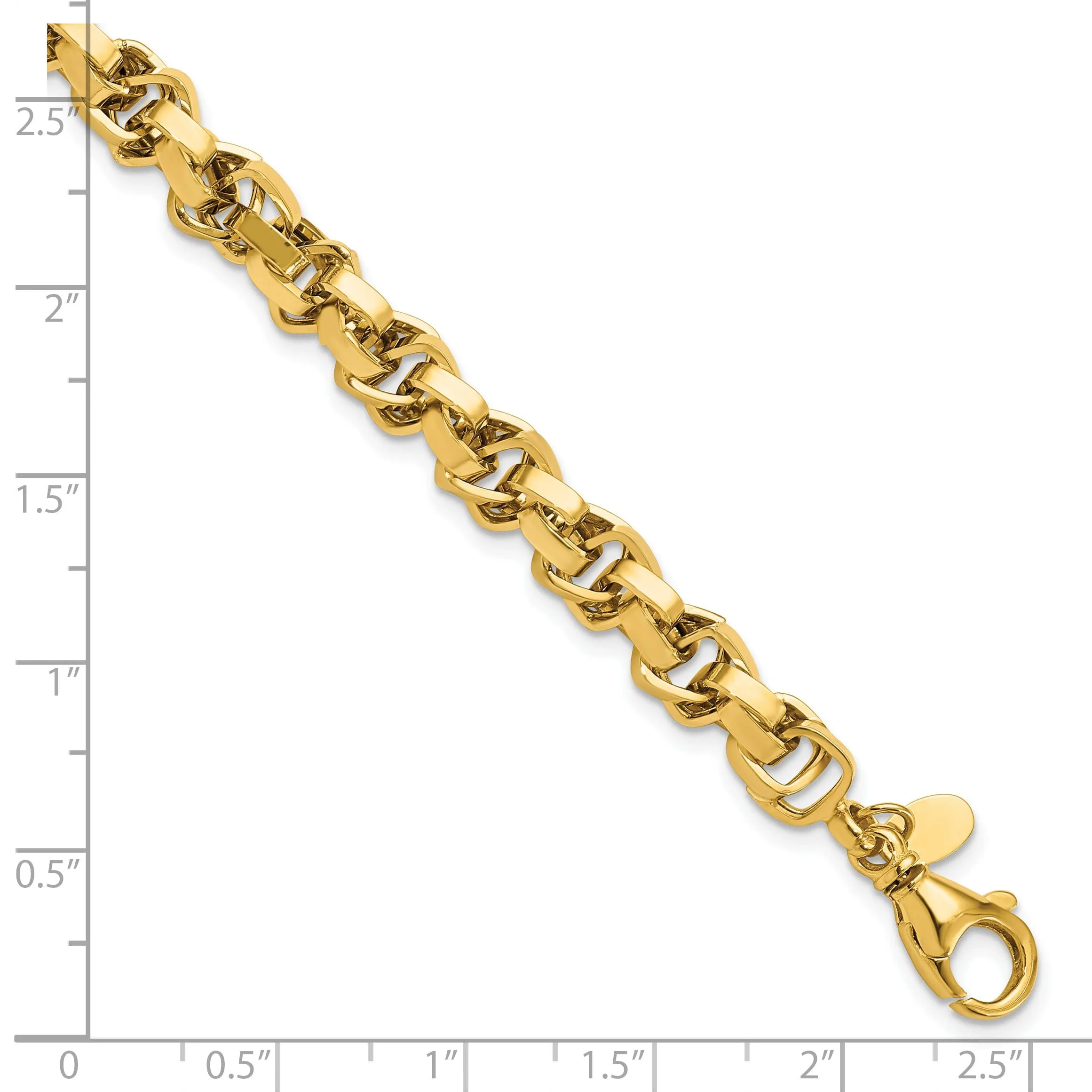 14k Yellow Gold Polished Link Bracelet