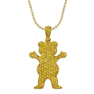 14k Yellow Gold Yellow Enhanced Diamond Bear Pendant 1.51 Ctw