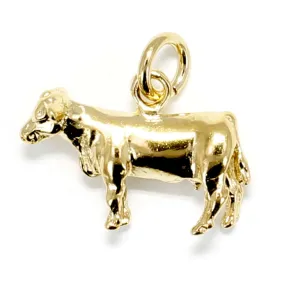 14kt Gold Vermeil Cow Charm