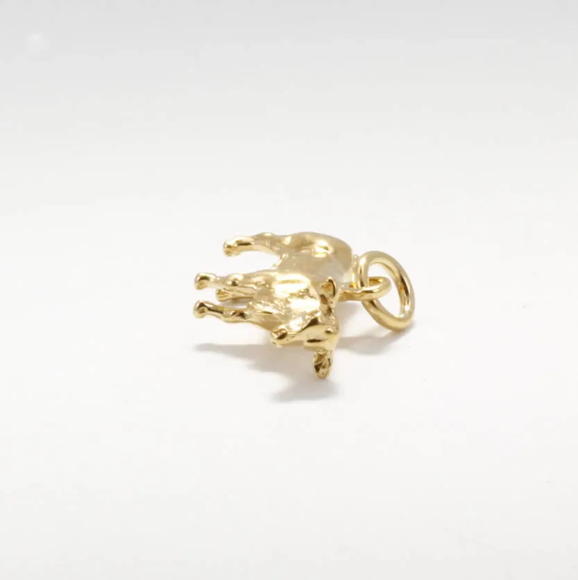 14kt Gold Vermeil Cow Charm