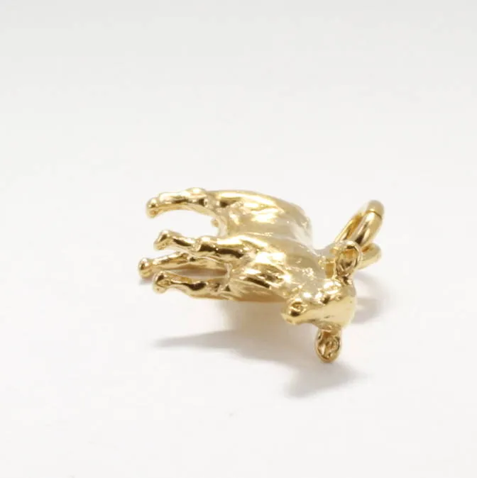 14kt Gold Vermeil Heifer Charm