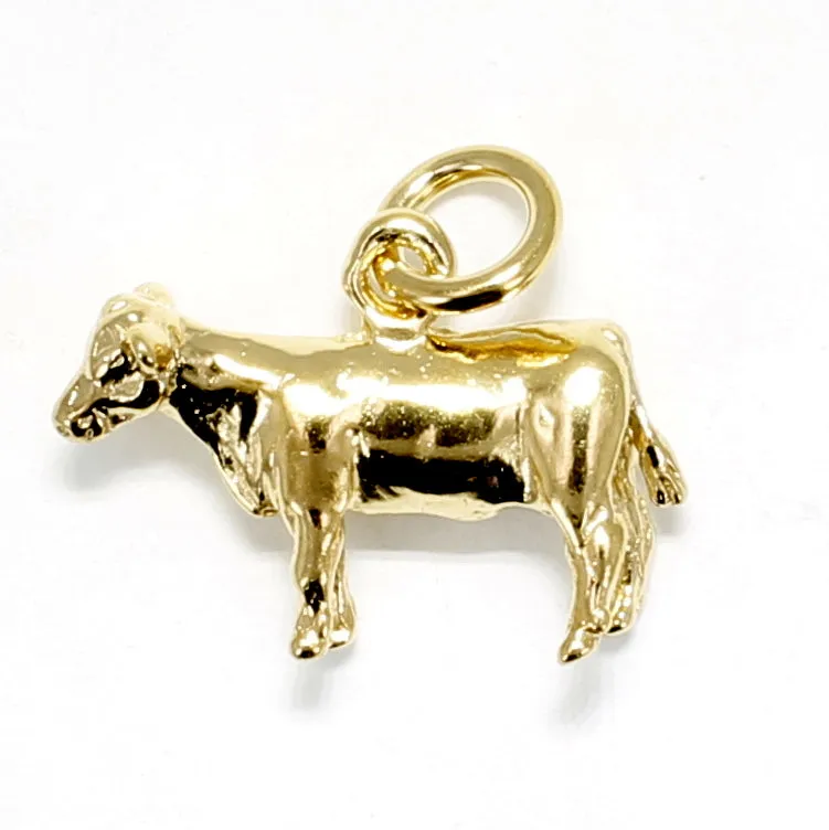 14kt Gold Vermeil Heifer Charm