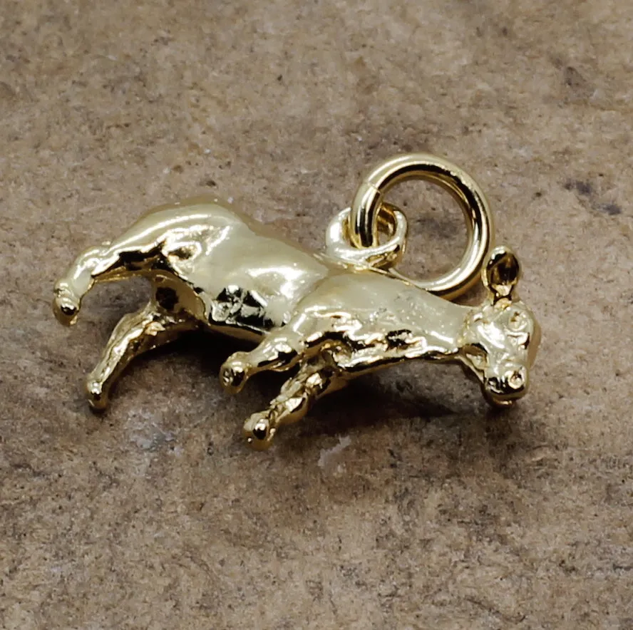 14kt Gold Vermeil Heifer Charm