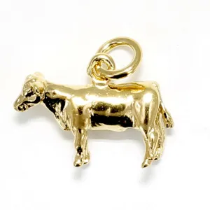 14kt Gold Vermeil Heifer Charm