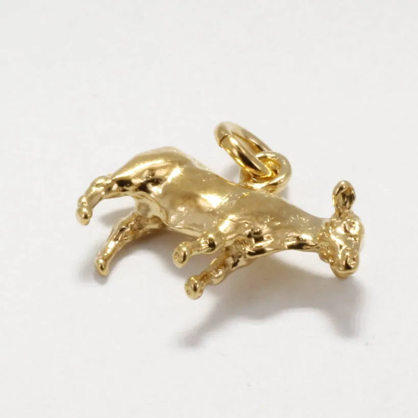 14kt Gold Vermeil Heifer Charm