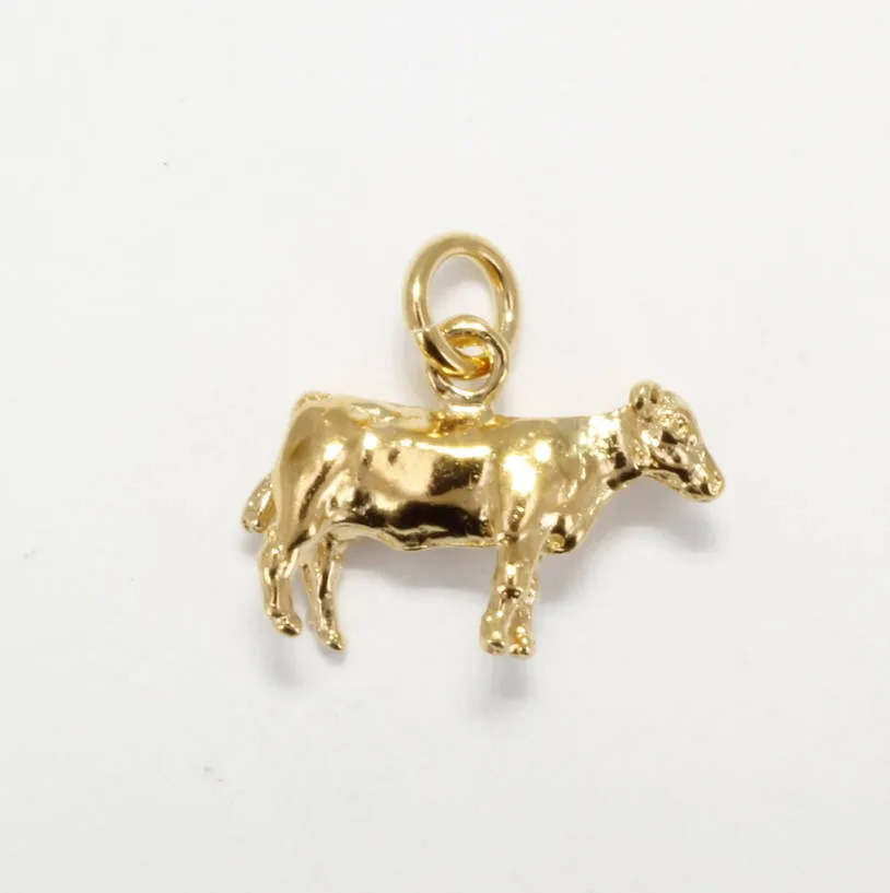 14kt Gold Vermeil Heifer Charm