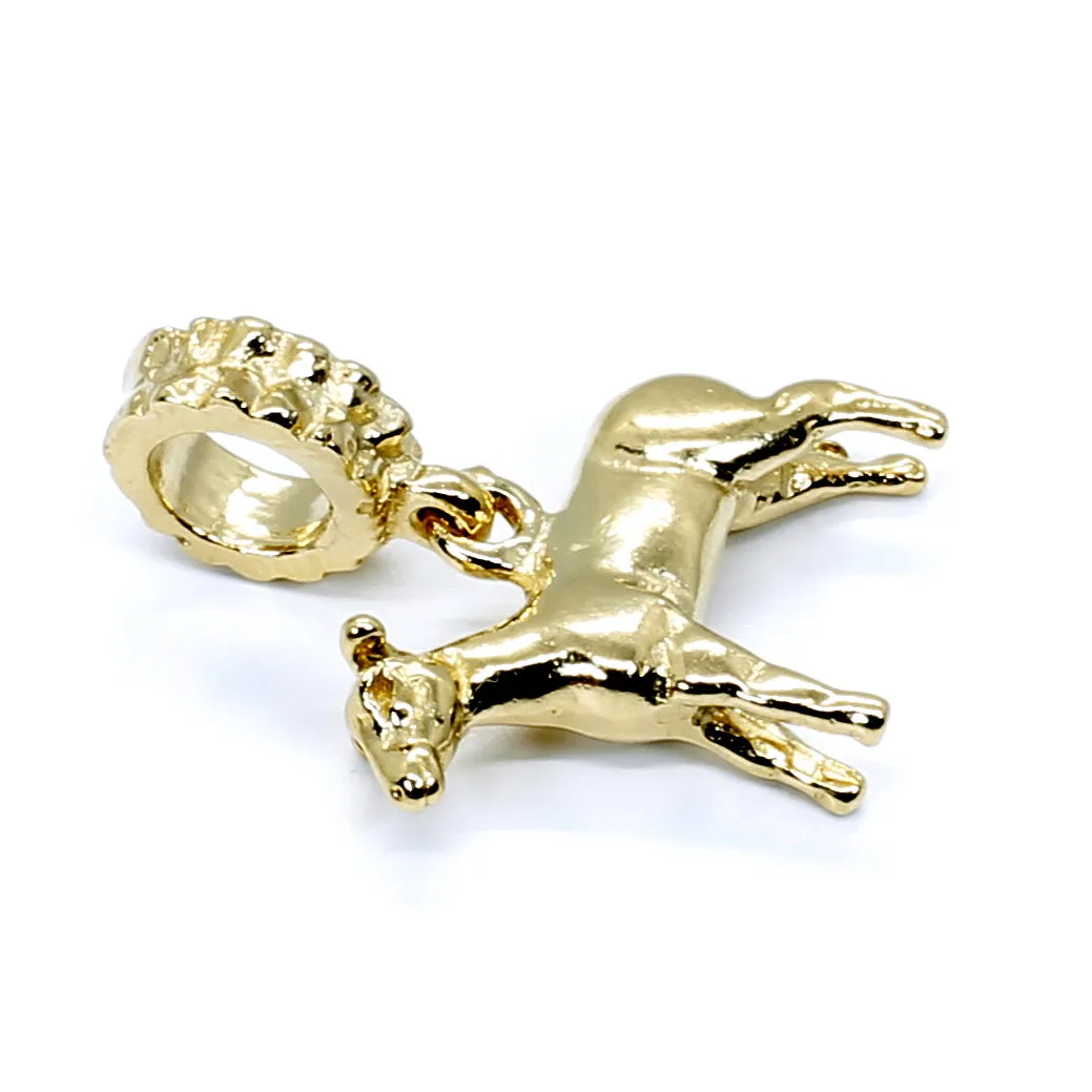 14kt Gold Vermeil Show Lamb Slide Charm