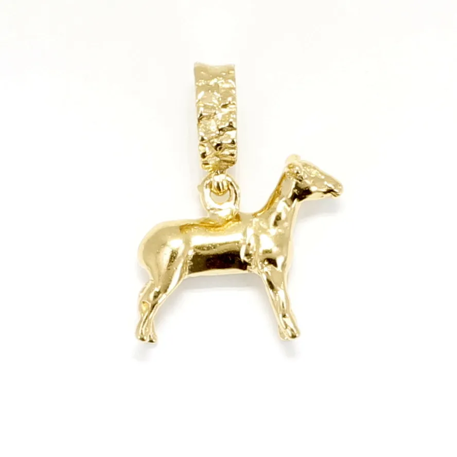 14kt Gold Vermeil Show Lamb Slide Charm