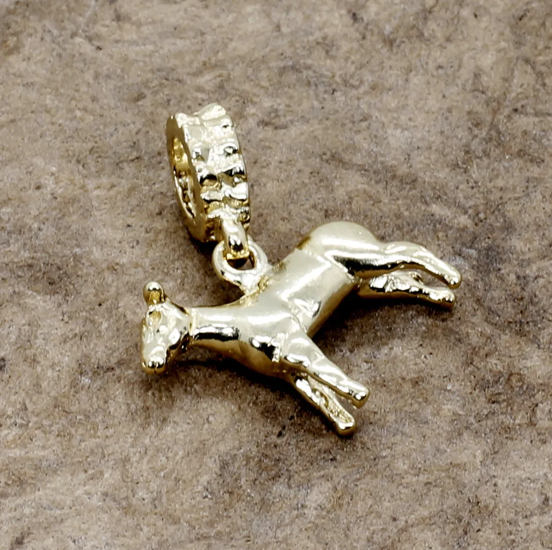 14kt Gold Vermeil Show Lamb Slide Charm