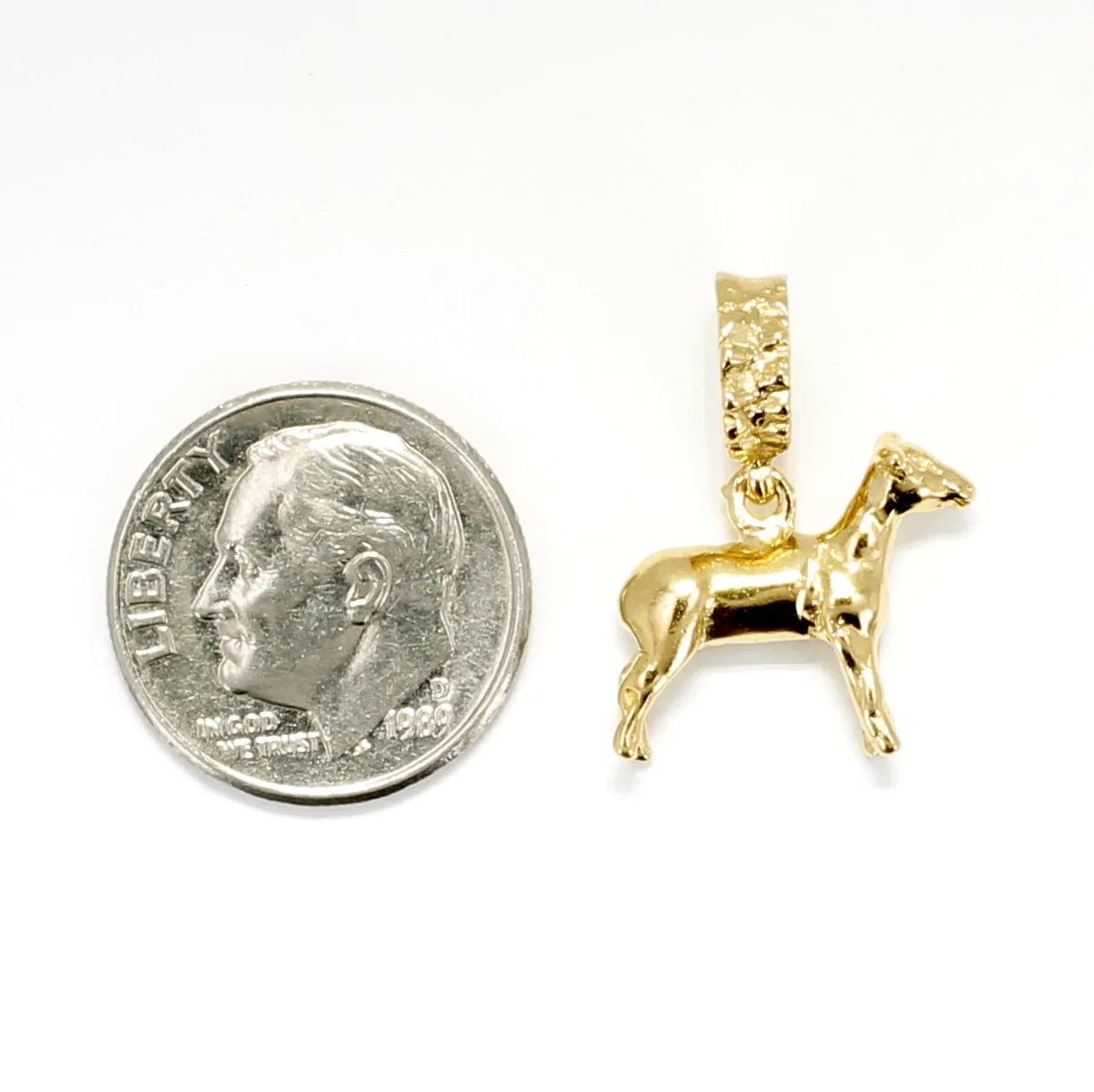 14kt Gold Vermeil Show Lamb Slide Charm