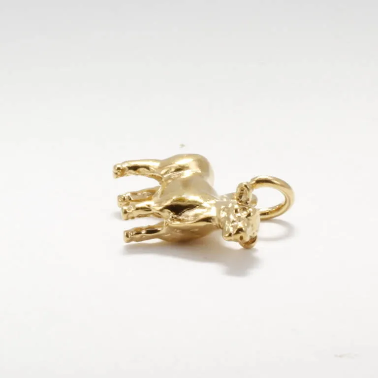 14kt Gold Vermeil Show Steer Charm