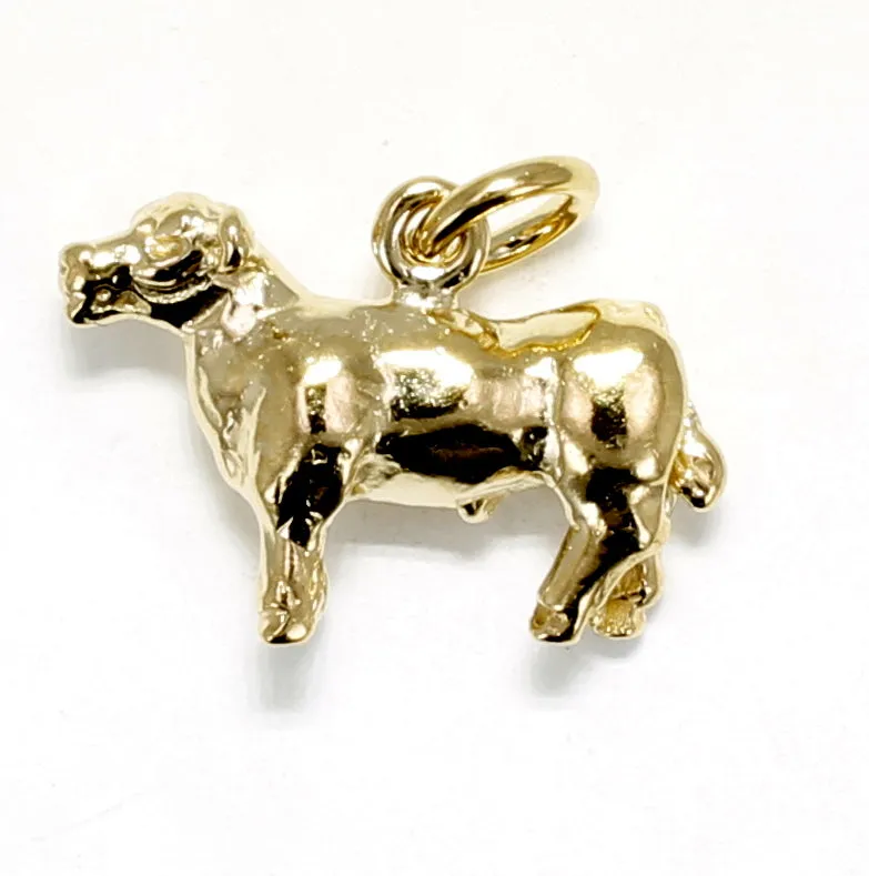 14kt Gold Vermeil Show Steer Charm
