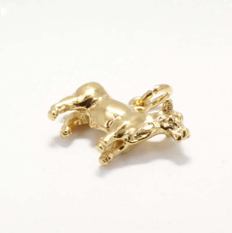 14kt Gold Vermeil Show Steer Charm