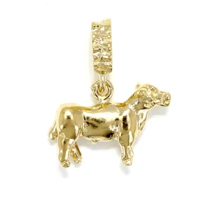 14kt Gold Vermeil Show Steer Slide Charm