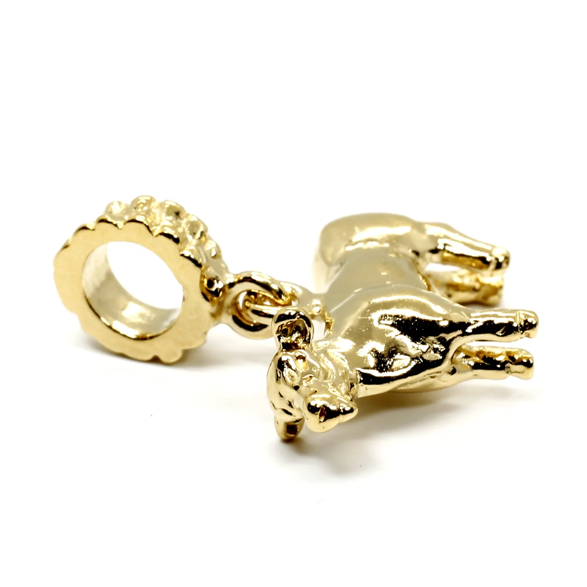 14kt Gold Vermeil Show Steer Slide Charm