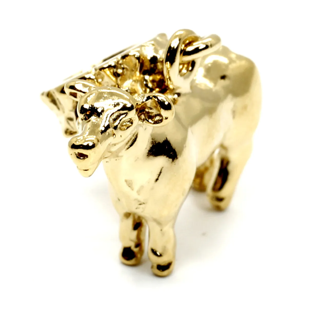 14kt Gold Vermeil Show Steer Slide Charm
