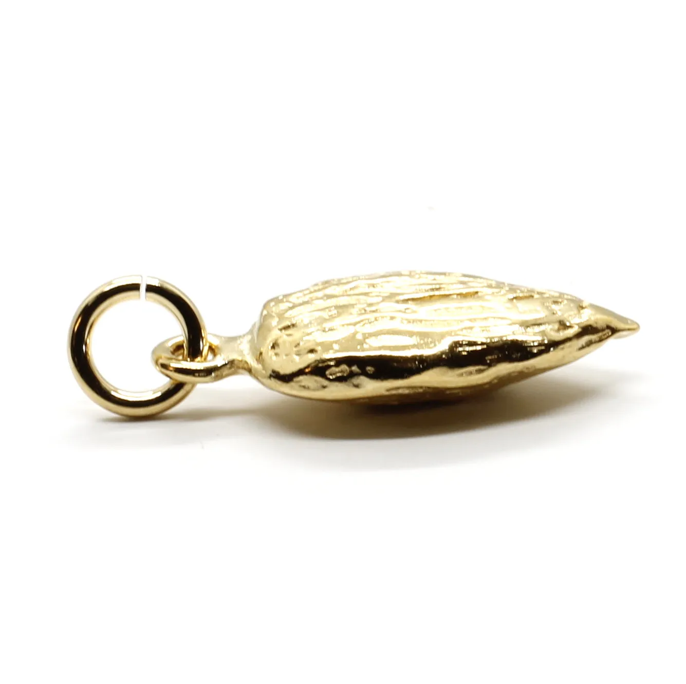 14kt Yellow Gold Vermeil Almond Charm in Smaller Size