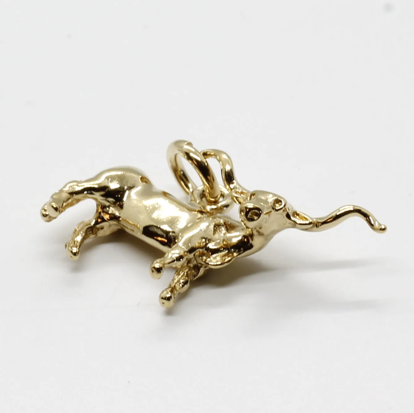 14kt Yellow Gold Vermeil Texas Longhorn Steer Charm