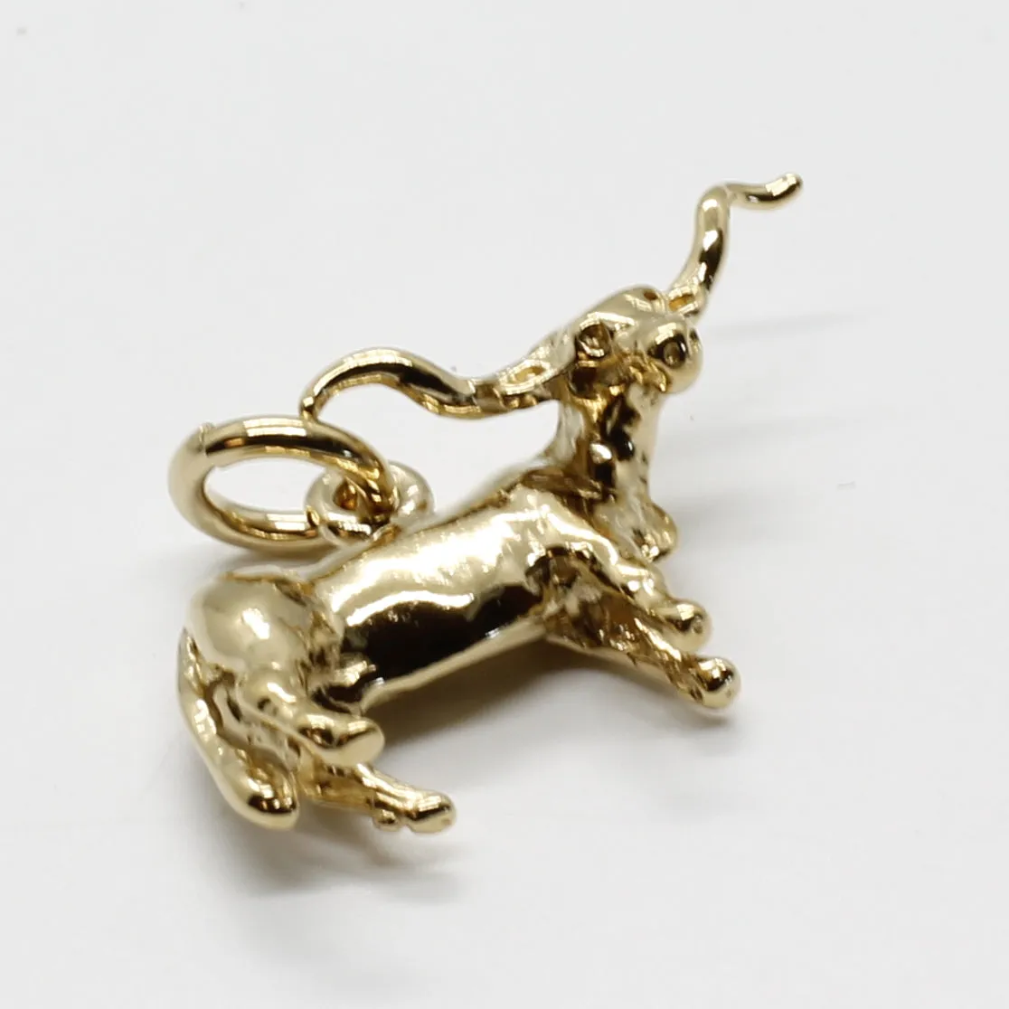 14kt Yellow Gold Vermeil Texas Longhorn Steer Charm