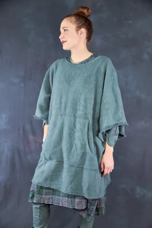 1589 Sherpa Poncho Spruce-U