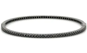 1.68ct t.w. Black Diamond Gold Bangle Bracelet