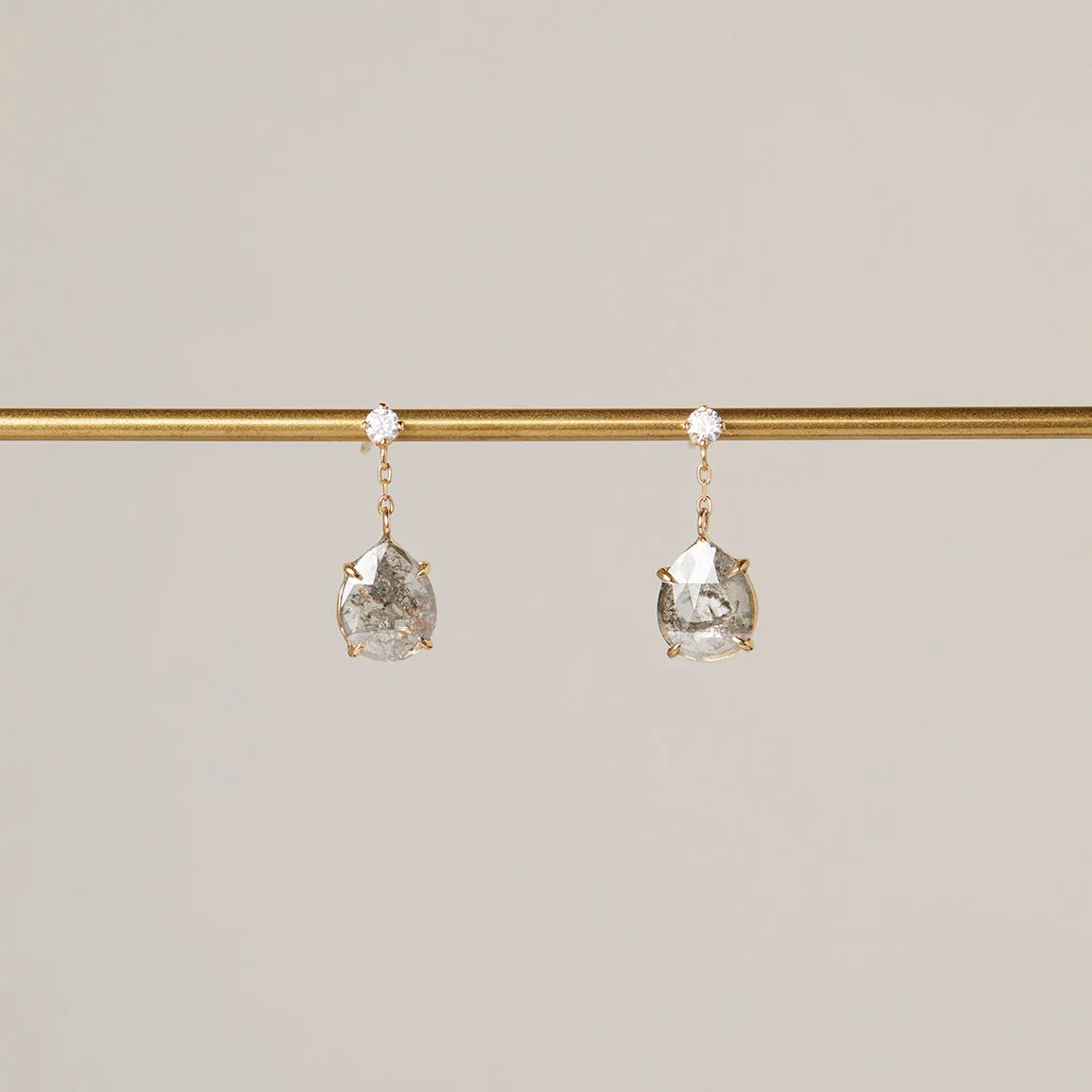 1.78 Carat One-of-a-Kind Diamond Slice Earrings | CE7-OOAK