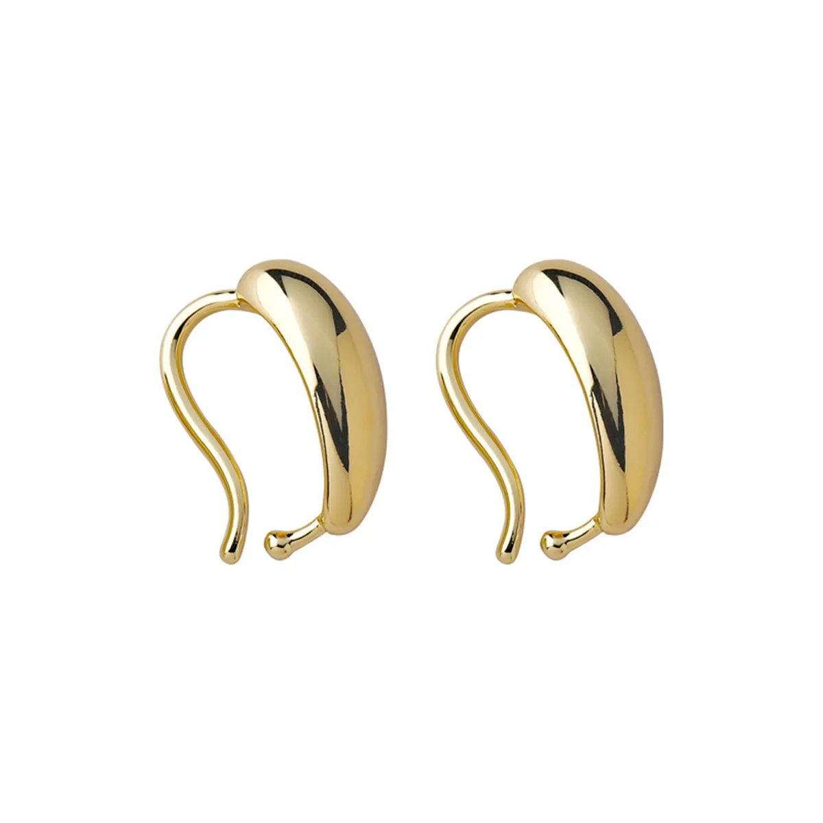 18K Gold-Plated Drop Huggie Earring