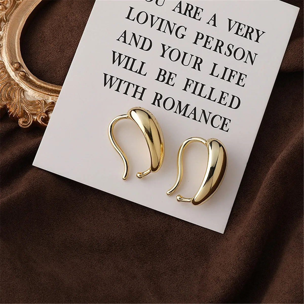 18K Gold-Plated Drop Huggie Earring