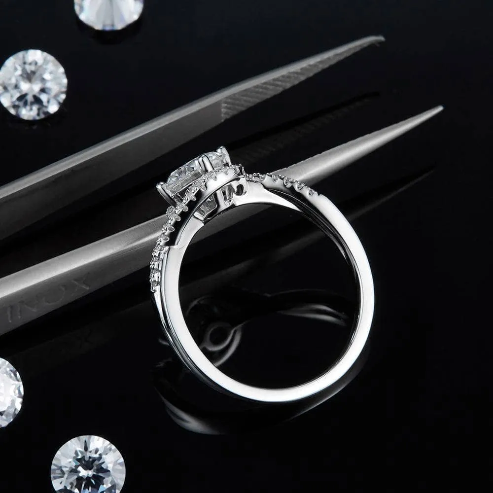 18k White Gold Twist 1.0ct VVS1 Diamond Ring