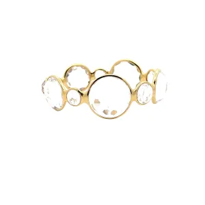 18K YELLOW GOLD IPPOLITA ROCK CRYSTALS BANGLE BRACELET PRE-OWED