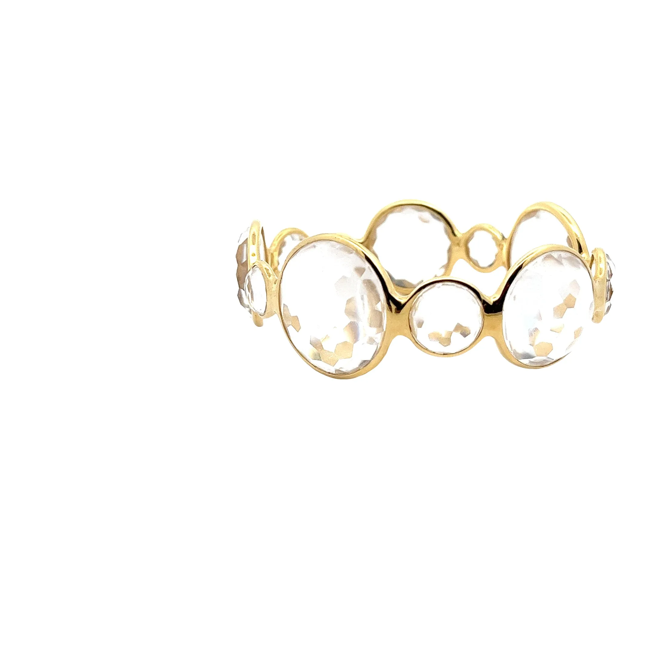18K YELLOW GOLD IPPOLITA ROCK CRYSTALS BANGLE BRACELET PRE-OWED