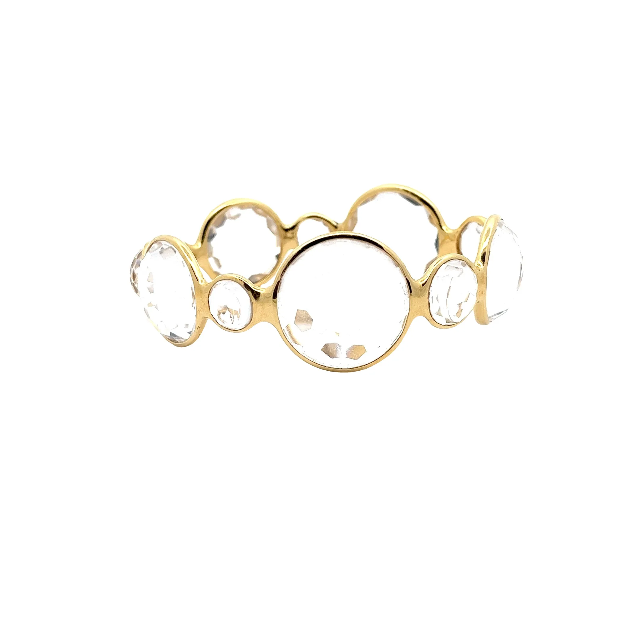 18K YELLOW GOLD IPPOLITA ROCK CRYSTALS BANGLE BRACELET PRE-OWED