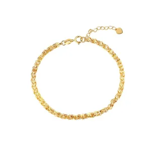 18k Yellow Gold Phoenix Tail Design Adjustable Chain Bracelet