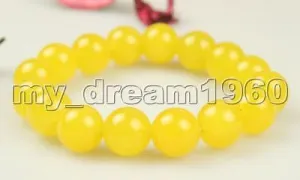 190 mm/7.5 in-Certified Natural Emerald Jade Beads Stretchy Bracelet