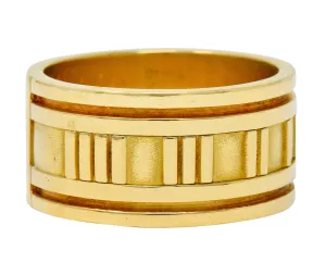 1995 Tiffany & Co. 18 Karat Gold Unisex 12MM Atlas Band Ring