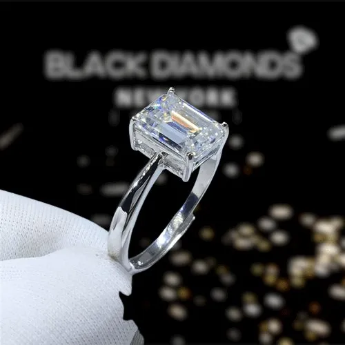 2 Carat Emerald Cut D Color Diamond Engagement Ring