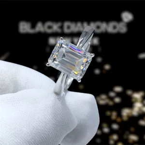 2 Carat Emerald Cut D Color Diamond Engagement Ring