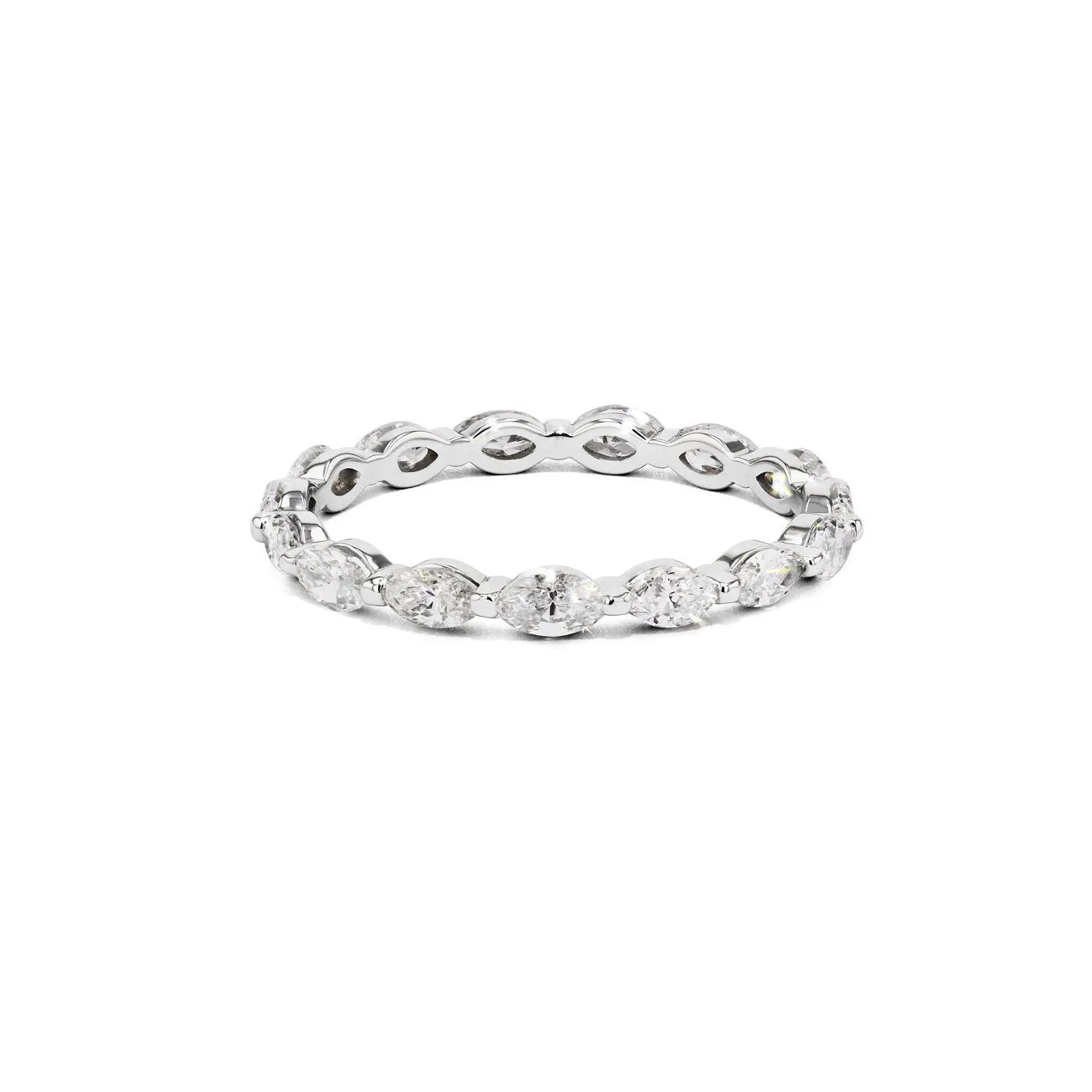 2.4mm Floating Marquise Diamond Ring
