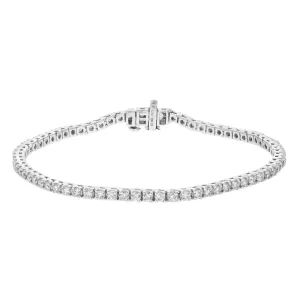 2.75 cttw Lab Grown Diamond Tennis Bracelets in Sterling Silver