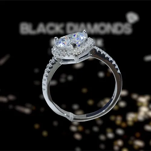 2ct Heart Cut D Color Diamond Romantic Engagement Ring