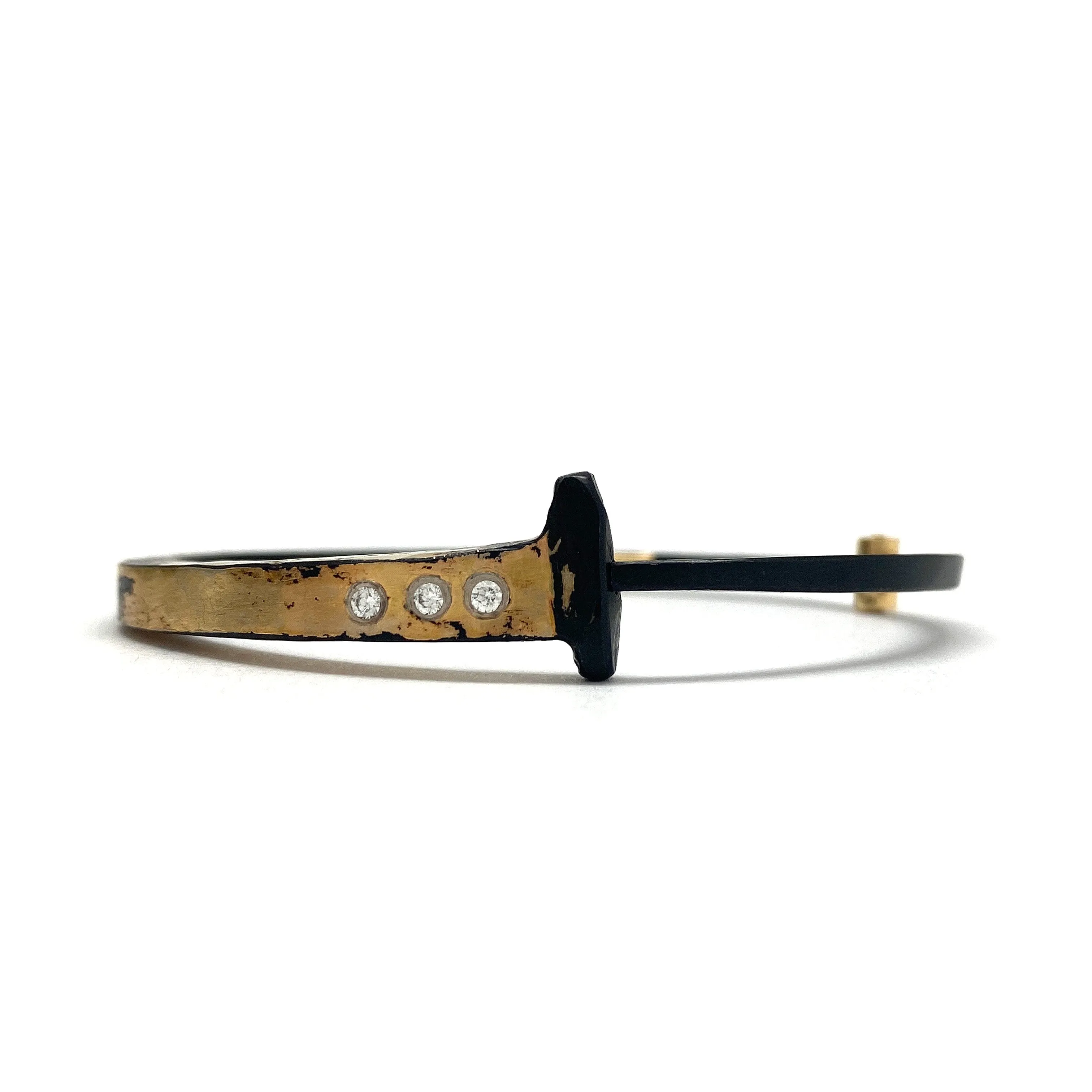 3 Stone Splash Nail Bracelet