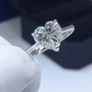3ct Heart Cut Diamond Forever Love Engagement Ring