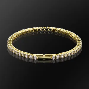 3mm CZ Diamond 14K Gold/White Gold Tennis Bracelet KRKC