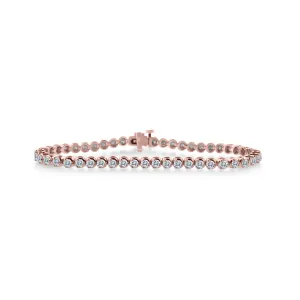 4.00 Carat TW Diamond Tennis Bracelet in 14k Rose Gold (J-K, I2-I3)