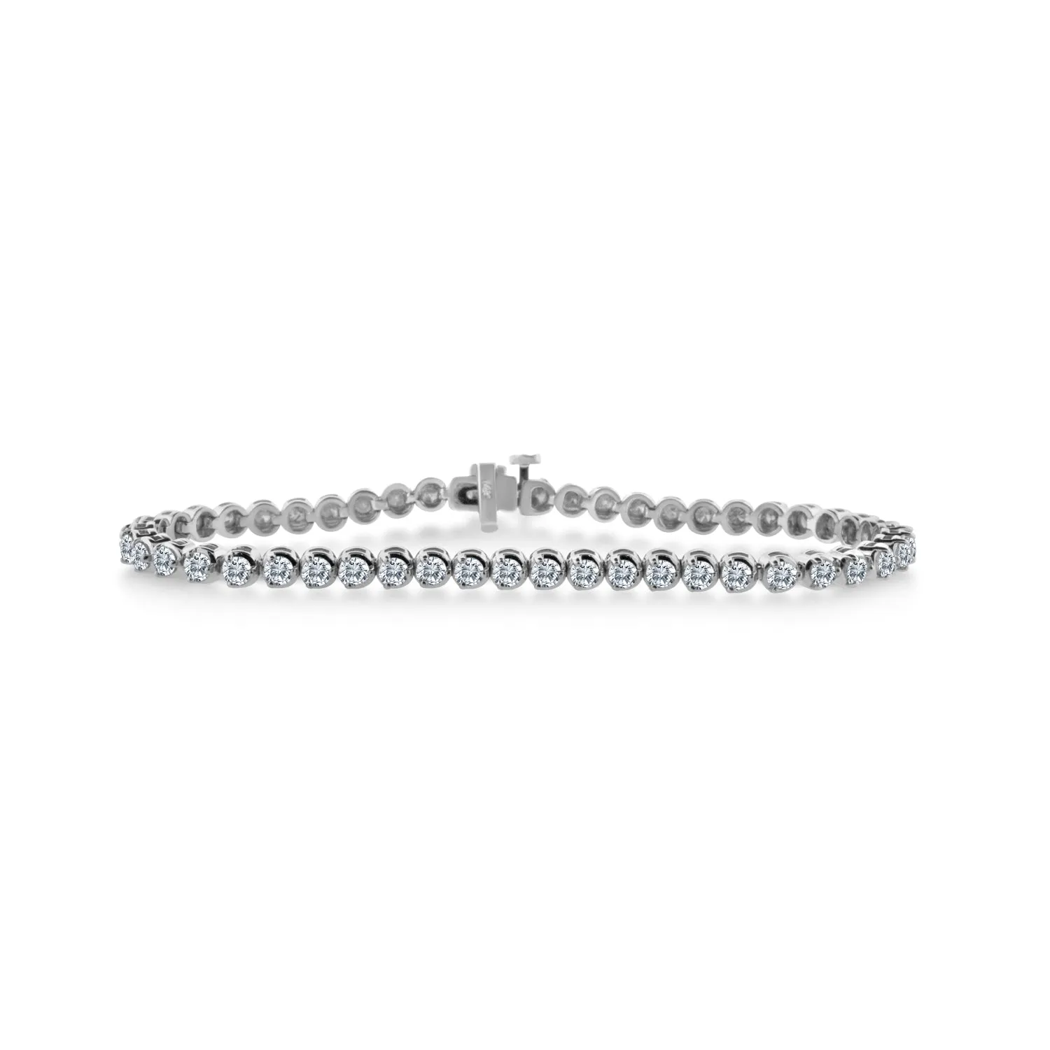 4.00 Carat TW Diamond Tennis Bracelet in 14k White Gold (J-K, I2-I3