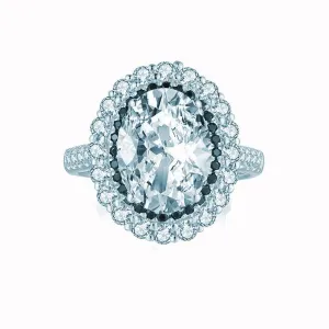 4.5ct Oval Cut Halo Diamond Engagement Ring
