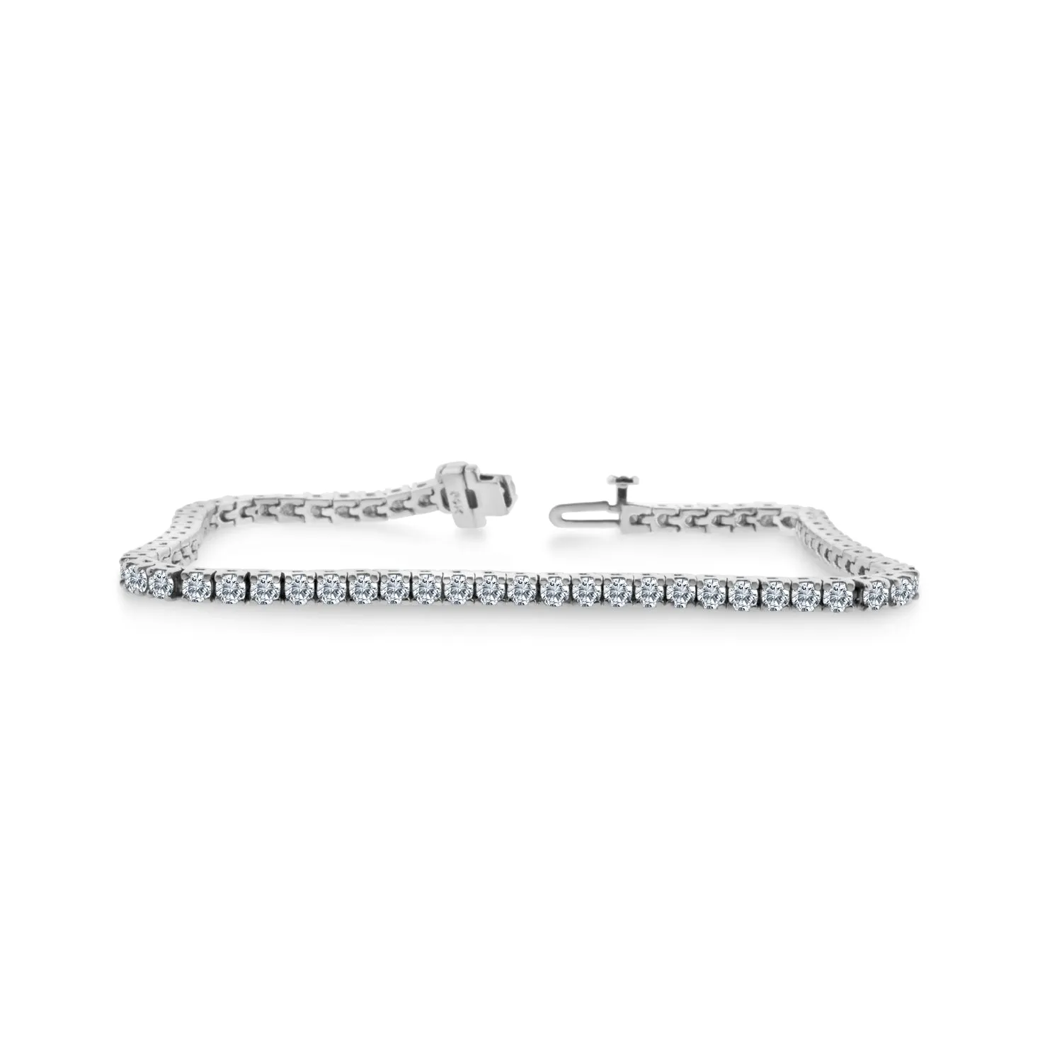 5.00ctw Natural Diamond Tennis Bracelet in 14k White Gold (J-K, I1-I2)